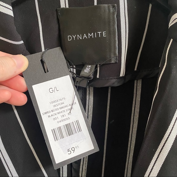 Striped Belted Blazer - Picture 5 of 5